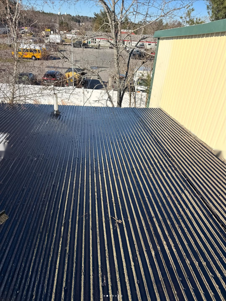 Commercial roofing detail after repair preparation